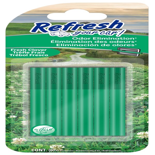 Refresh Your Car! Fresh Clover Scent Car Vent Clip Solid 6