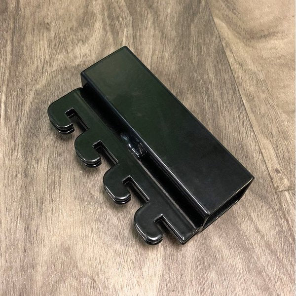 Inc 6 in. H X 4 in. W X 2 in. L Black Aisle Marker Adapter Bracket Metal