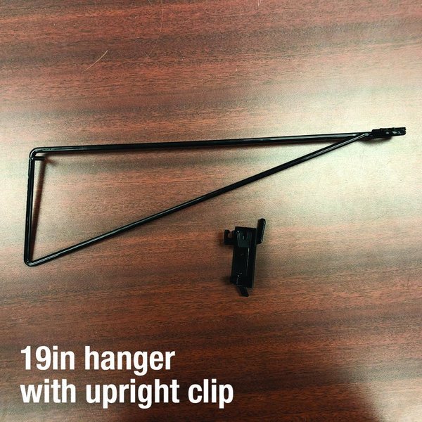Inc 19 in. H X 9 in. W X 4 in. L Black Hanger Arm Metal
