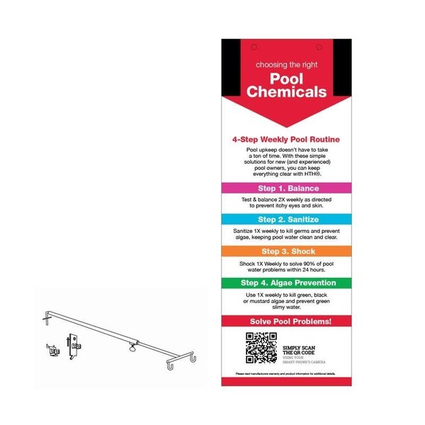 Inc 16 in. H X 6 in. W Assorted Pool Chemicals Self Selection Signage Kit Plastic