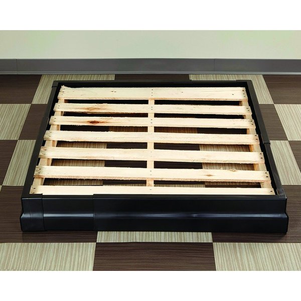 6 in. H X 28 in. W X 28 in. L Black Large Adjustable Pallet Guard Plastic