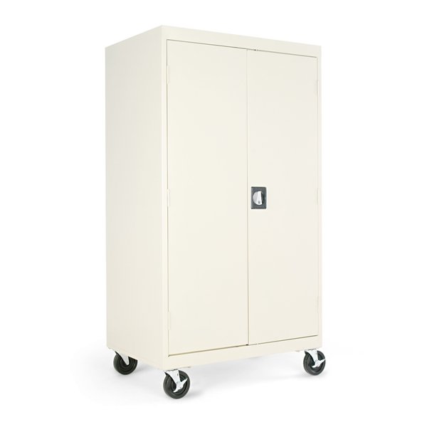 Mobile Storage Cabinet, 36"x24"x66", Putty
