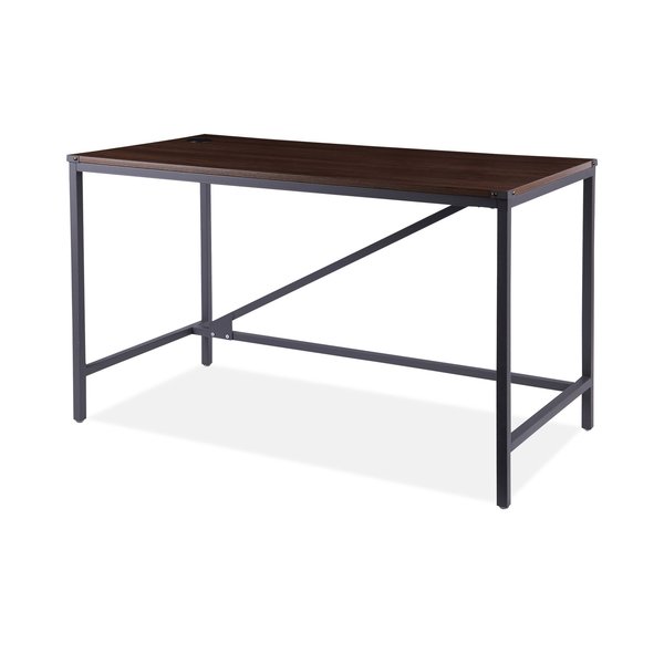 Industrial Series Table Desk,  47.25w x 23.63d x 29.5h,  Modern Walnut