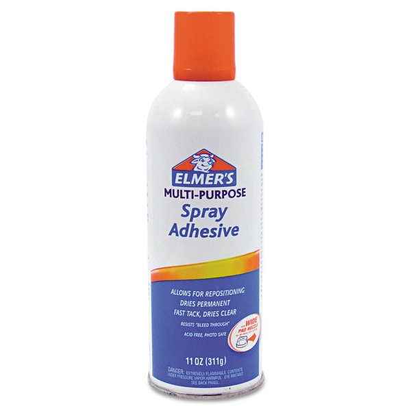 Spray Adhesive,  Clear,  11 oz,  Aerosol Can