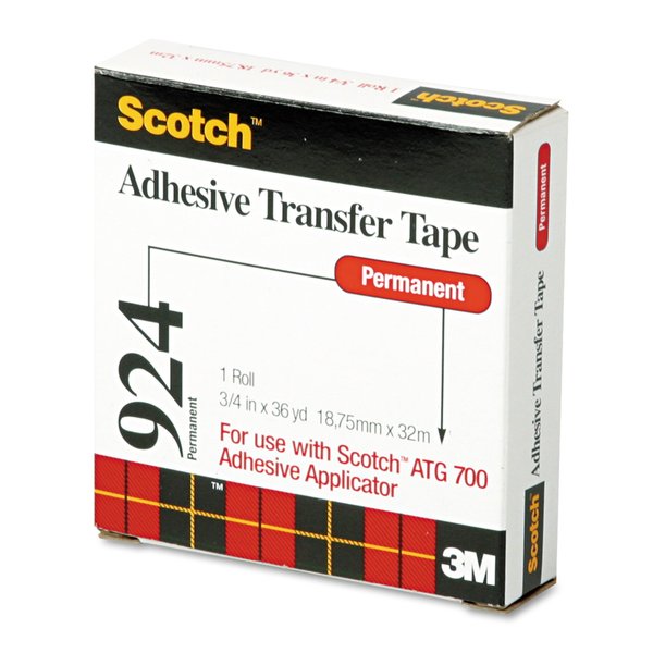 Adhesive Transfer Tape Roll,  3/4in Wide x 36yds