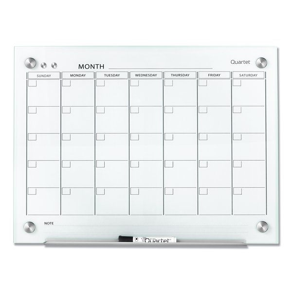 Glass Calendar Board, 24"X18", White