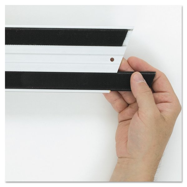 Reclosable Fastener,  17 in,  1 in Wd,  Black,  6 PK