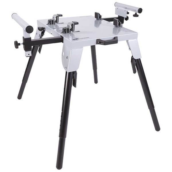 Universal Chop Saw Stand with Telescopic Arms and Folding Legs
