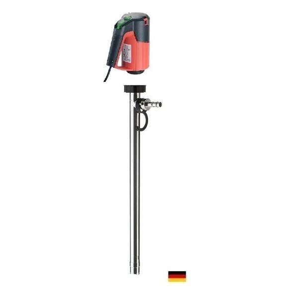 Drum Pump,  Stainless Steel,  39" Long,  Motor,  120V, 60Hz,  1ph,  500 Watts Power.   For food service.