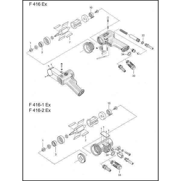 Rebuild Kit for F416 Air Motor