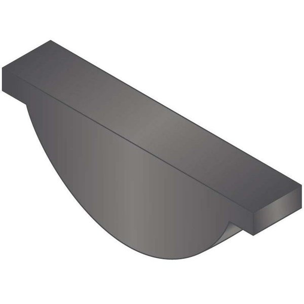 Woodruff Key,  3/16 x 3/4 in Key Size,  0.303 in H,  Carbon Steel Plain