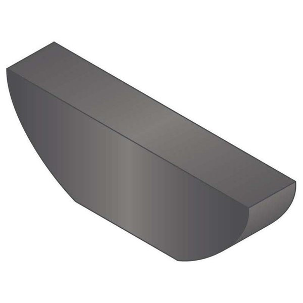 Woodruff Key,  3/8 x 2-1/8 in Key Size,  1217 SAE Number,  17/32 in H,  Carbon Steel Plain