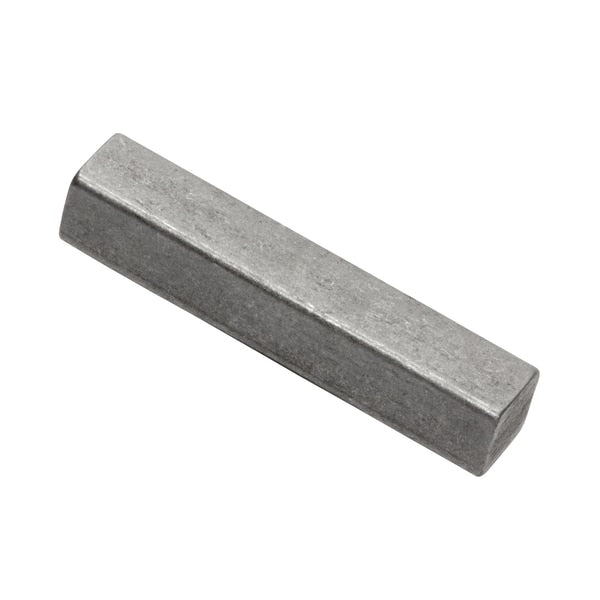 Undersized Machine Key,  Square End,  Carbon Steel,  Plain,  33 mm L,  7 mm Sq