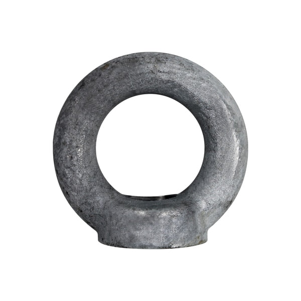 Round Eye Nut,  M10-1.50 Thread Size,  Carbon Steel,  Hot Dipped Galvanized