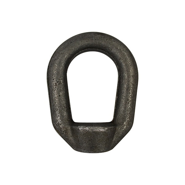 Round Eye Nut,  5/16"-18 Thread Size,  1/4 in Thread Lg,  Carbon Steel,  Plain