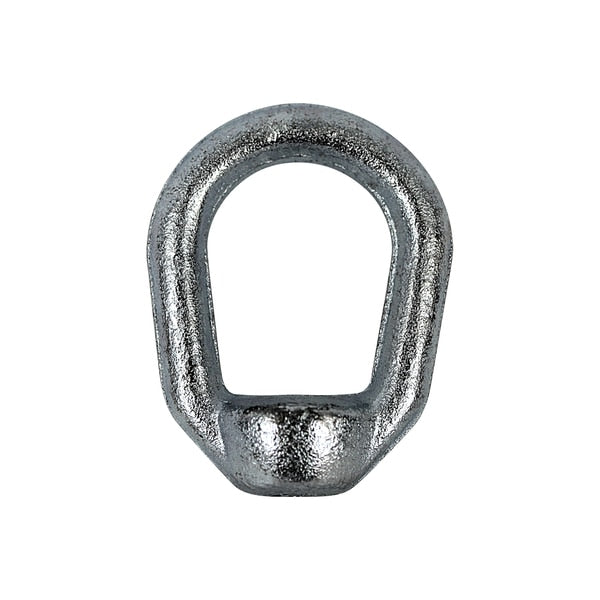 Round Eye Nut,  5/8"-11 Thread Size,  1/2 in Thread Lg,  Carbon Steel,  Zinc Clear Trivalent
