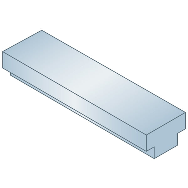Step Key Stock 1,  1/2 in Top W,  1/4 in Top Step H,  3/4 in Bottom W,  3/8 in Lower Step H