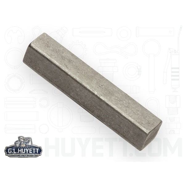 Undersized Machine Key,  Square End,  Carbon Steel,  Plain,  1 in L,  3/16 in Sq