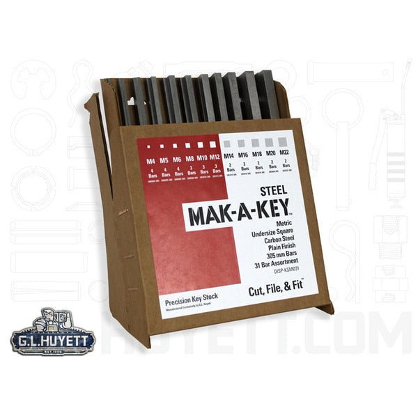 Undersized Key Stock Assortment,  Plain