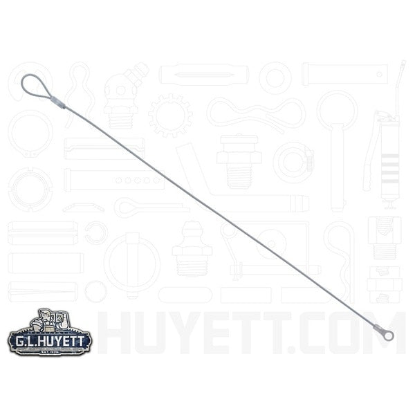 Terminal and Loop Lanyard,  18 in,  3/64 in Pin Dia.,  Steel,  Nylon Coated