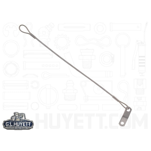 Loop with Tab Lanyard,  6 in,  3/64 in Pin Dia.,  Stainless Steel,  Nylon Coated