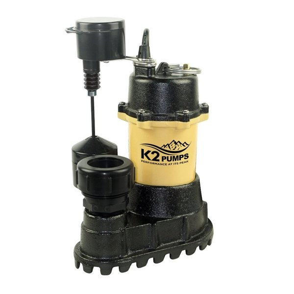 1/2 HP Submersible Sump Pump with Quick Connect Fitting and Vertical Switch