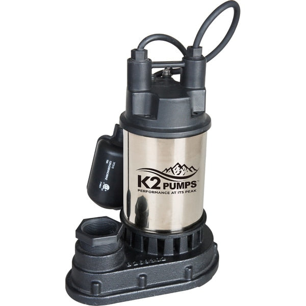 1/2 HP Stainless Steel Sump Pump with Direct-in Tethered Switch