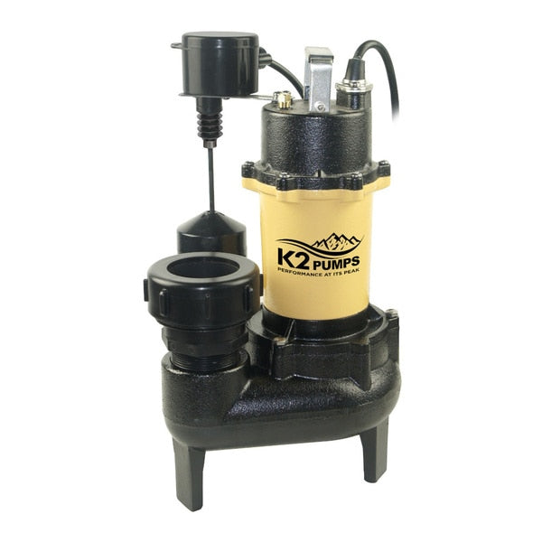 1/2 HP Cast Iron Sewage Pump with Vertical  Switch and Quick Connect Fitting