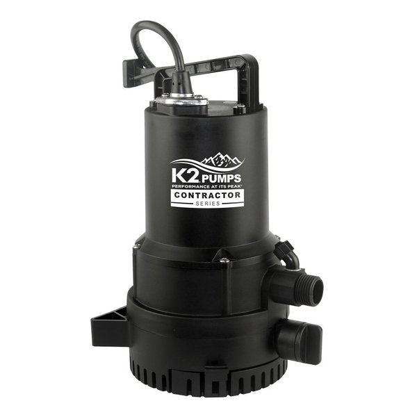 CONTRACTOR SERIES 1/4 HP Harsh Duty 2-in-1 Submersible Utility and Transfer Pump