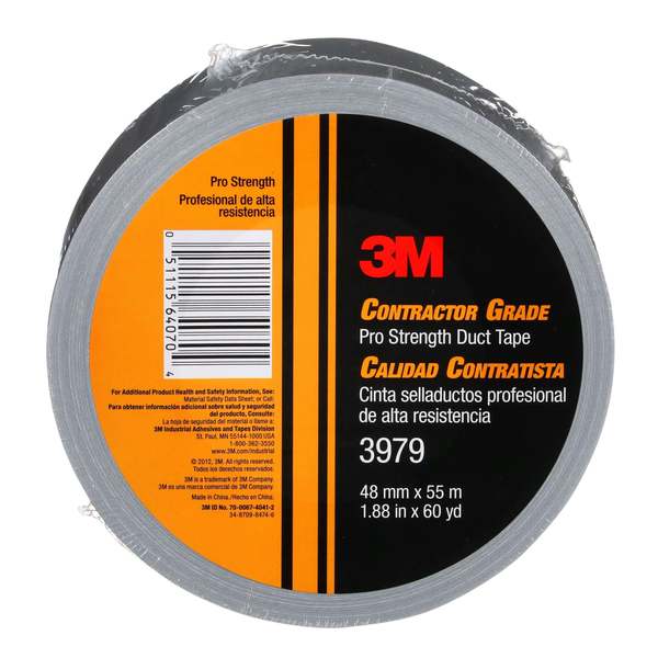 Duct Tape, Gray, 60 ydL x 1-57/64inW, 8 mil