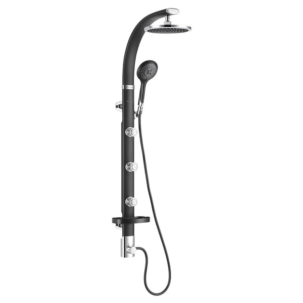 Shower System,  Black,  Wall