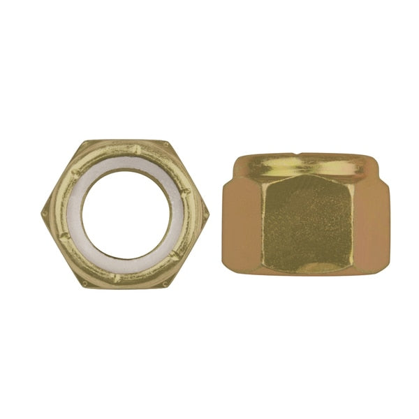 Ylw Grade 8 Insert Lock Nut 7/8"-9 USS 1 5/16" Hex Size PK10