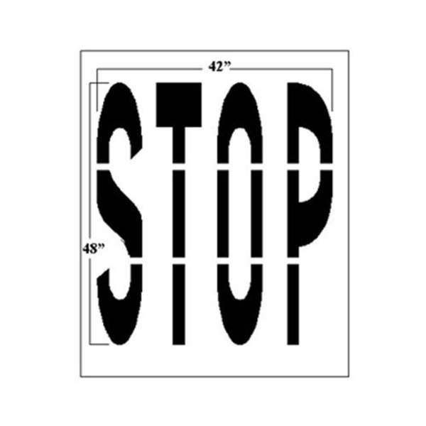 Stencil, 48", Federal STOP, 1/16",