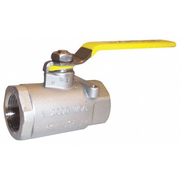 3/4 in Ball Valve,  Stainless Steel,  FNPT,  Inline