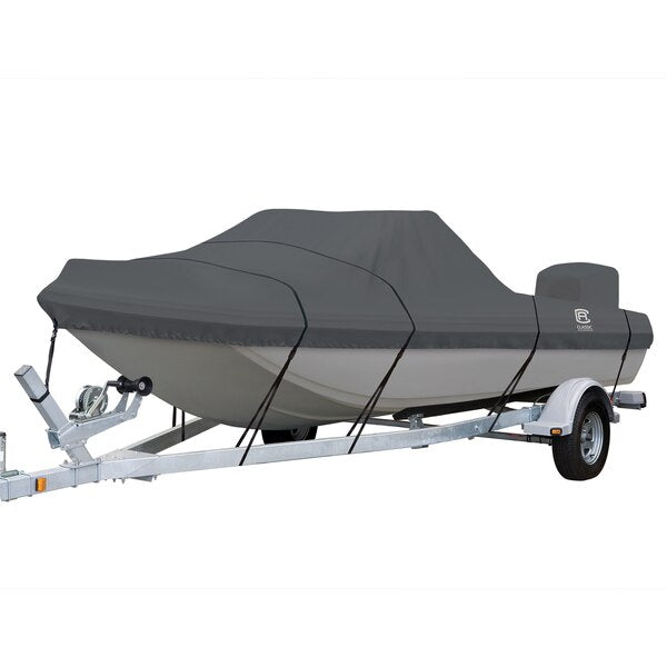 StormPro Heavy Duty Tri-Hull Outboard Cover,  13 ft 6 in - 14 ft 6 in L