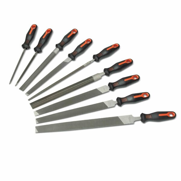 9 Pc. 6",  8",  10" & 12" Maintenance File Set with Ergonomic Handles