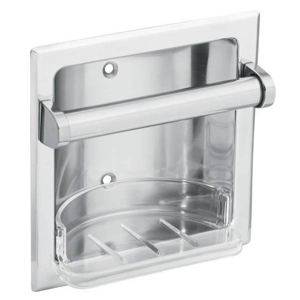 Commercial Recessed Soap Holder Bright Chrome