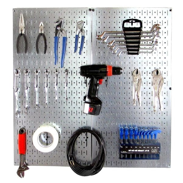 Industrial Pegboard Starter Kit,  Pegboard with Hooks