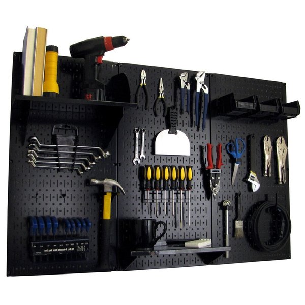 Standard Industrial Pegboard Kit,  Black/Black