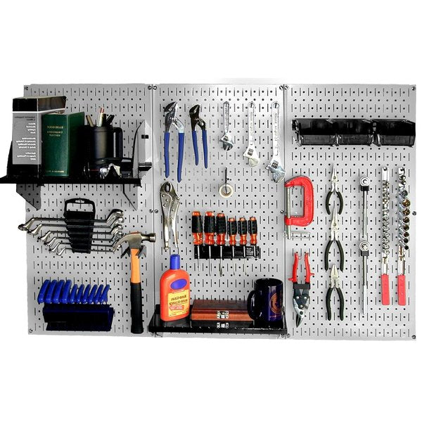 Standard Industrial Pegboard Kit,  Grey/Black