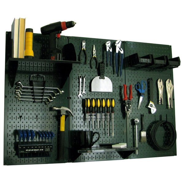 Standard Industrial Pegboard Kit,  Green/Black