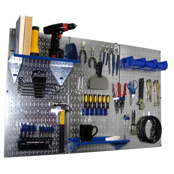 Standard Industrial Pegboard Kit,  Galv/Blue