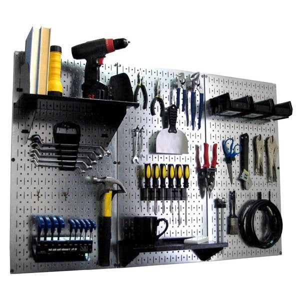 Standard Industrial Pegboard Kit,  Galv/Black