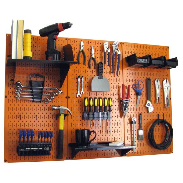 Standard Industrial Pegboard Kit,  Orange/Black