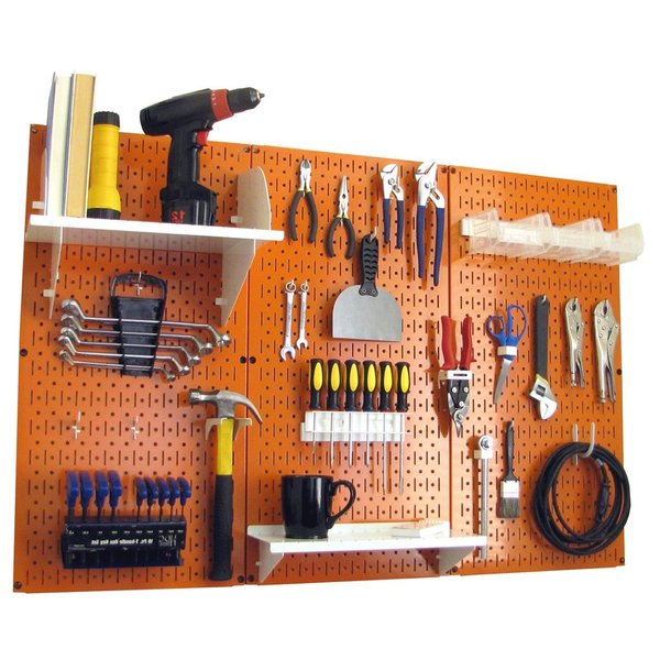 Standard Industrial Pegboard Kit,  Orange/White