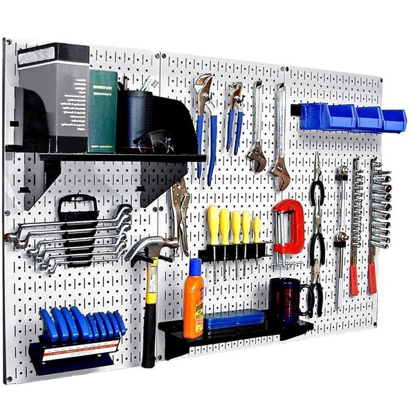 Standard Industrial Pegboard Kit,  White/Black