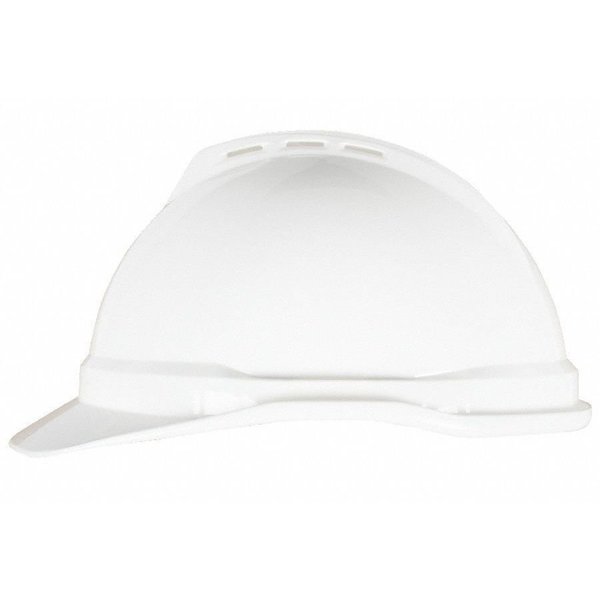 Front Brim Hard Hat,  V-Gard 500,  Vented,  Type 1,  Class C,  Fas-Trac Ratchet Suspension,  White