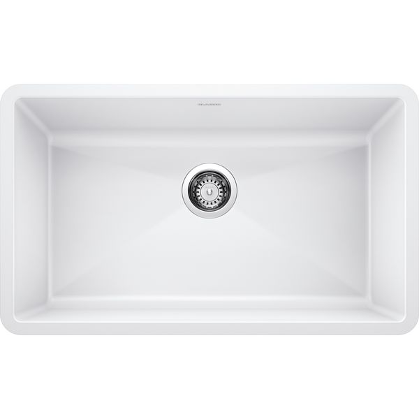 Precis Silgranit Super Single Undermount Kitchen Sink - White
