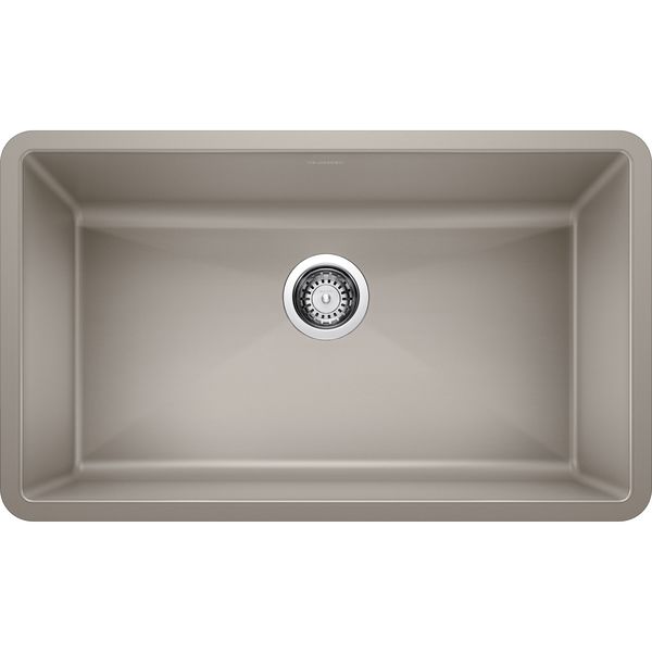 Precis Silgranit Super Single Undermount Kitchen Sink - Truffle