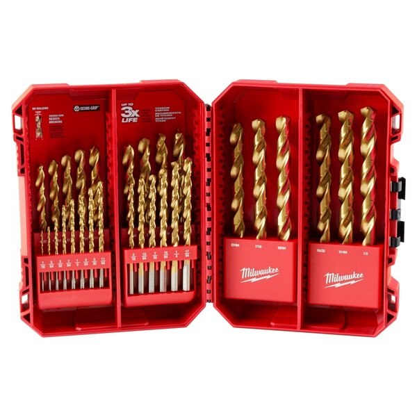 THUNDERBOLT Titanium-Coated Drill Bit Set,  29-Piece